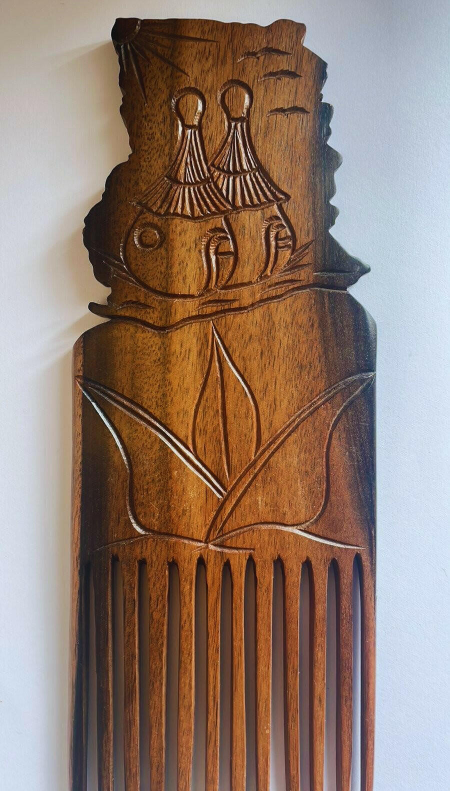 Large Ebony Afro Hair Comb.