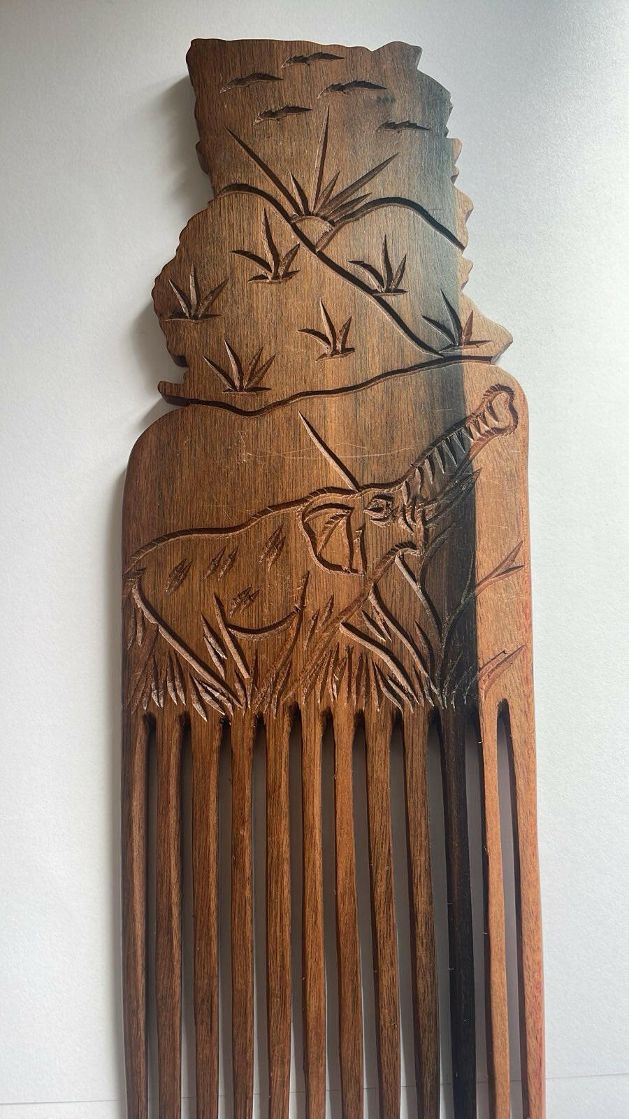 Large Ebony Afro Hair Comb.