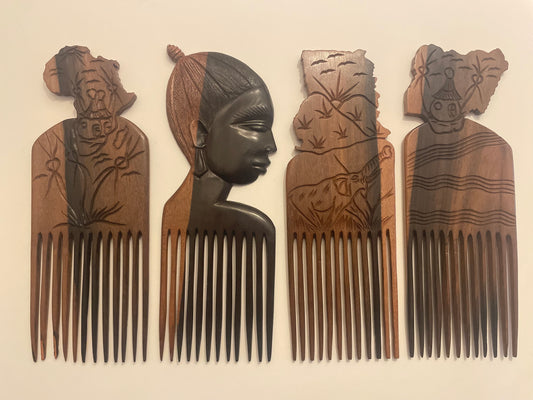Large Ebony Afro Hair Comb