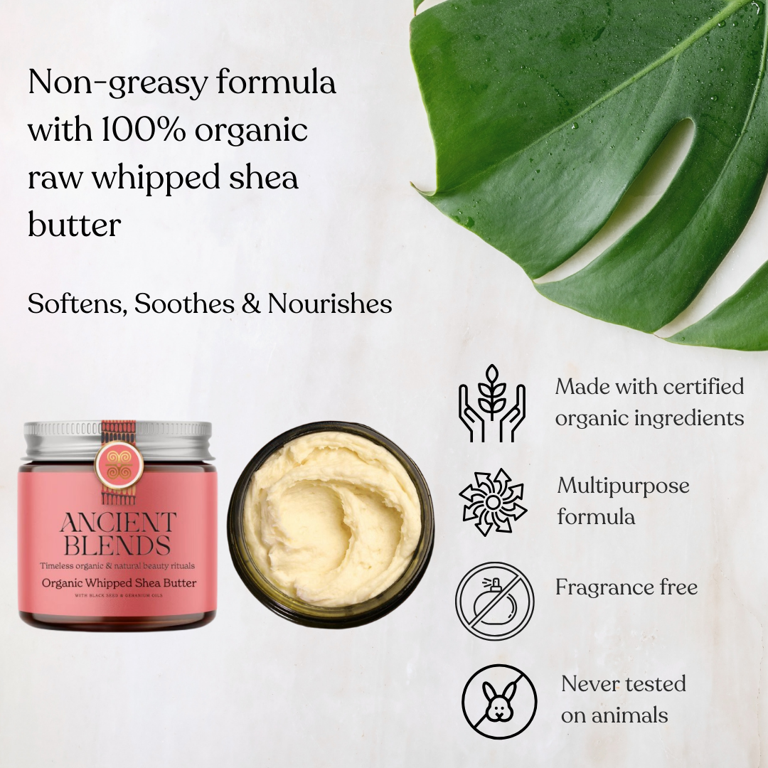 Organic Whipped Raw Shea Butter and Black Seed Oil