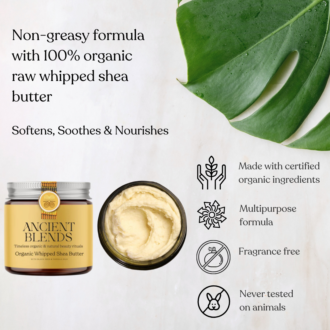 Organic Whipped Raw Shea Butter and Black Seed Oil