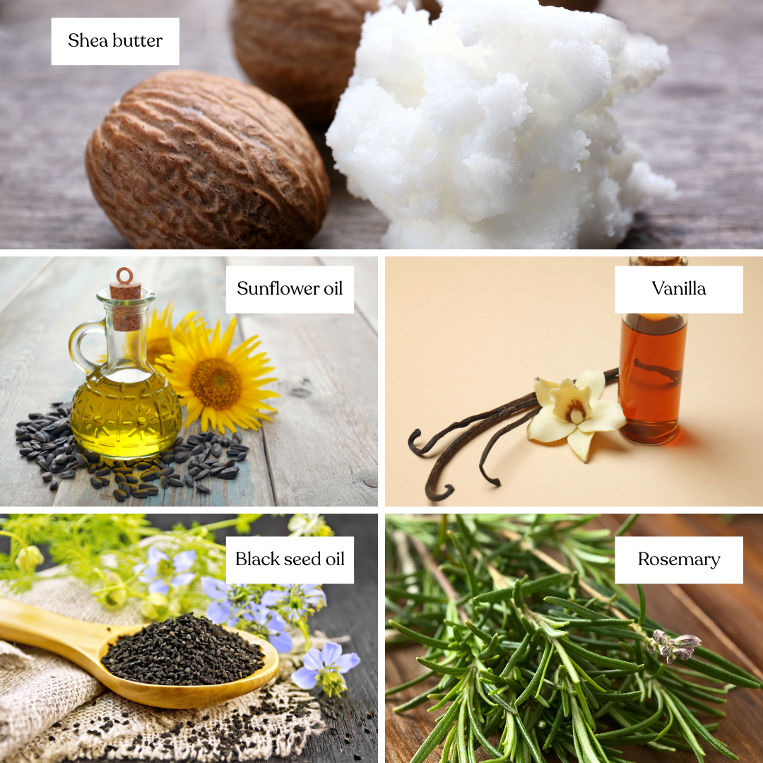 Organic Whipped Raw Shea Butter and Black Seed Oil