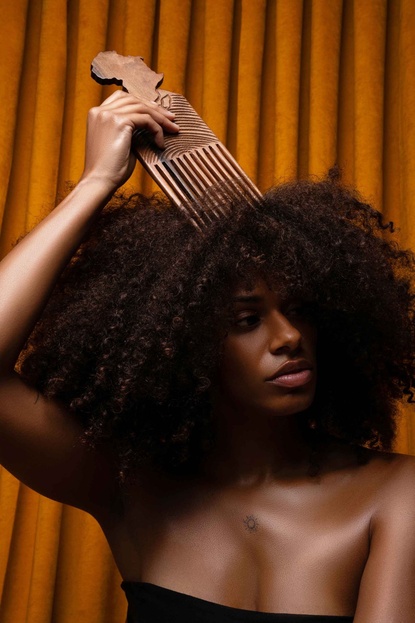 Large Ebony Afro Hair Comb - AncientBlendsShop